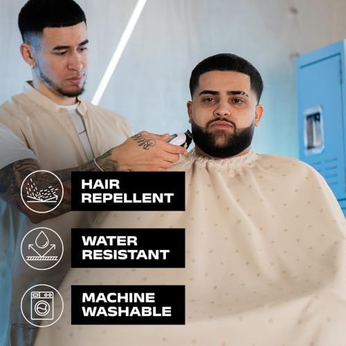 Barber Strong The Barber Cape Haircut Cover for Men, Hair Repelling and Static-Reducing Material, Water Resistant Fabric - Image 5