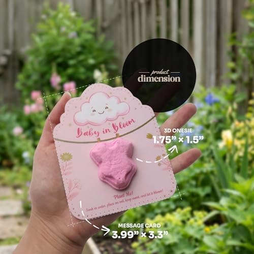 24 Pink 3D Onesie-Shaped Gift Wrap Tags with Wildflower Seeds - Image 5