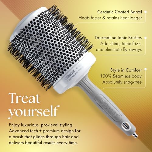 Olivia Garden Ceramic + Ion Round Thermal Hair Brush - Not Electrical - Professional Blowout Brush for Normal to Thick Hair - Image 3