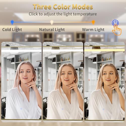 Salon Station with LED Mirror for Hair Styling, Black - Image 4