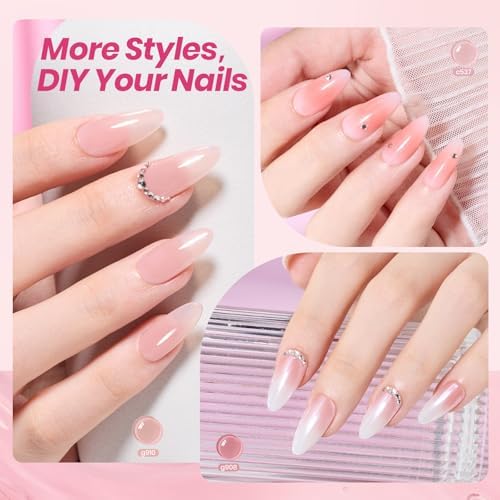 Beetles Soft Tint Nude Gel Nail Polish Set, 20 Colors Jelly Gel Polish Kit - Image 3
