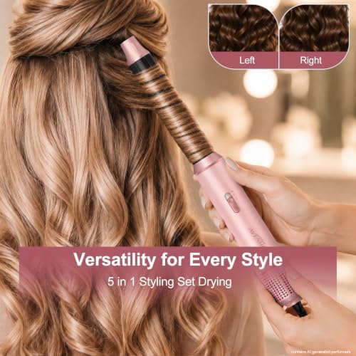 5 in 1 Blow Dryer Brush Set, Wrap Air Curler, Upgrade Hair Styler - Image 3