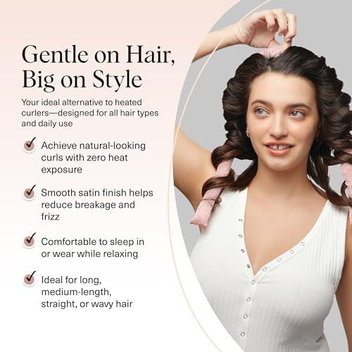 Kitsch Satin Heatless Curls Overnight Set - Micro Dot - Image 3