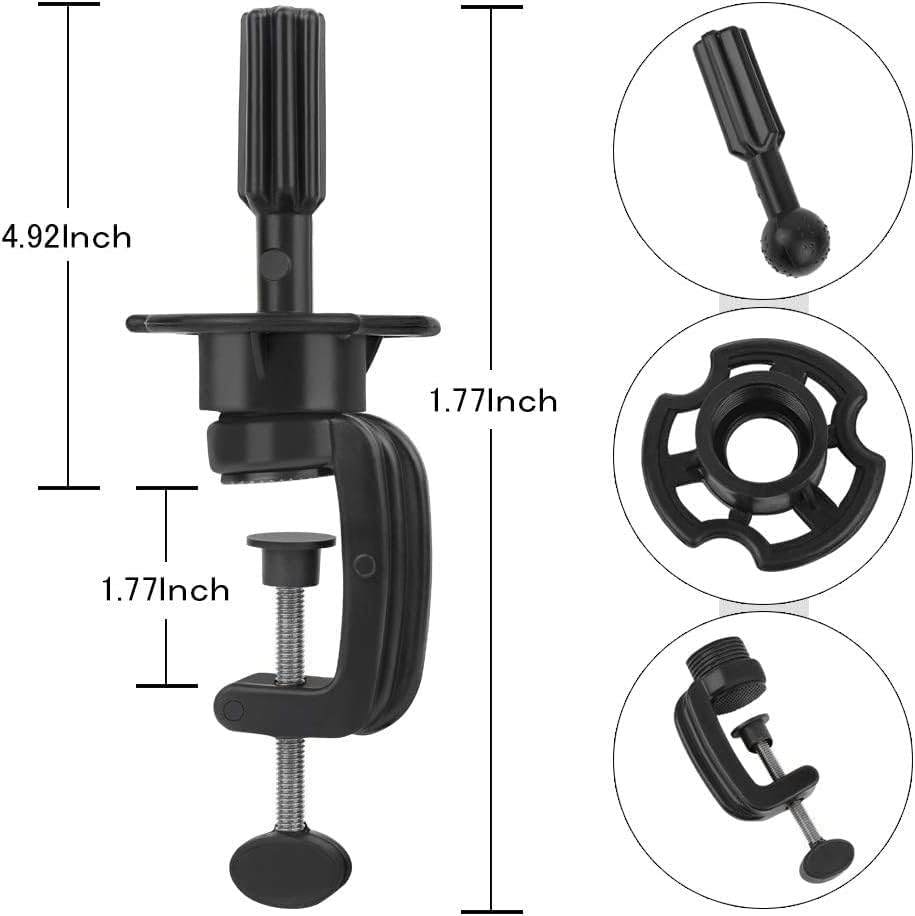 Teenitor Wig Mannequin Head Stand, 2 Pack Cosmetology Manikin Stand Mannequin Head Holder Clamp Black Wig Stand Holder - Image 2