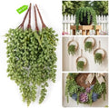 4 PCS Fake Hanging Plants Artificial String of Pearls Succulent Unpotted by WOHSEROM