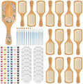 Meanplan 16 Set DIY Wooden Hairbrush to Painting Kit Bulk, Square by Meanplan
