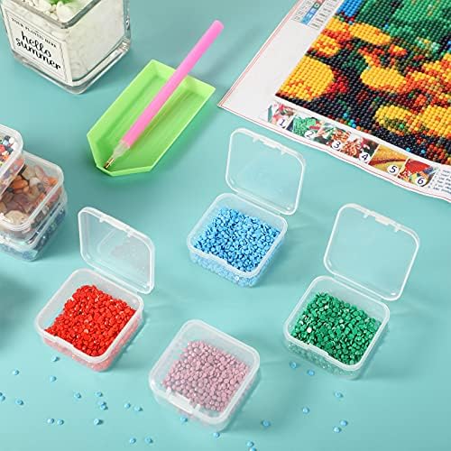 Jetec 6 Pieces Small Clear Plastic Storage Box, 1.7 x 1.7 x 0.8 Inch - Image 4