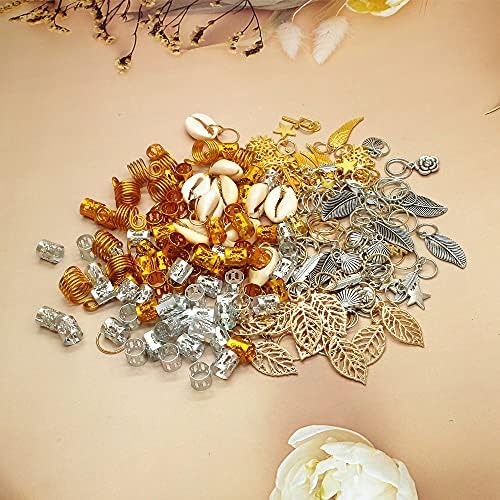 220-Piece Braiding Hair Rings - 15 Styles, Jewelry for Braids, Clips, Pendants, Headbands & Accessories - Image 4