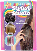 Just My Style Tinsel Hair Stylist Studio, Fairy Hair Tinsel Kit, 9 Colorful Tinsel Strands & Hair Beading Tool, Hair Extensions for Kids, Fun Hair Accessories for Teens, Great Gifts for Preteens by JustMyStyle