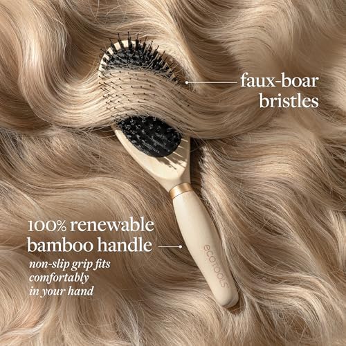 EcoTools Dual Bristle Hair Brush, Boar and Nylon Bristle Hair Brush - Image 2