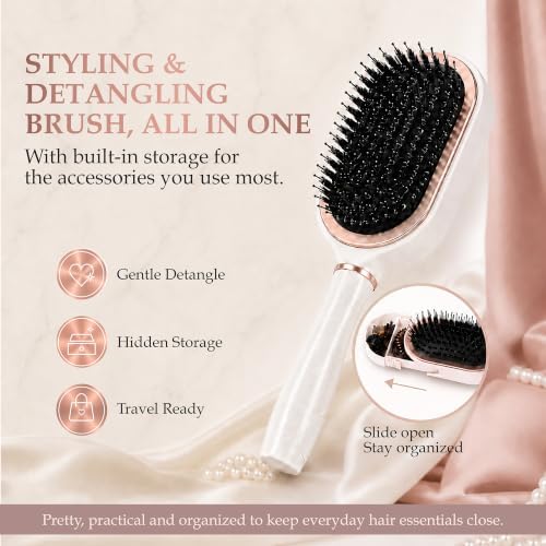 BeautyHAK Blessed Anti-Static Hair Brush Gift Set for Women, Boar Bristle - Image 2