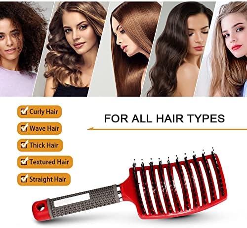 Detangling Brush, Wet Dry Detangler Hair Brushes, Vented Detangling Brush, Fast Drying Styling Massage Hairbrush for Women & Kids’ Long, Thick, Thin, Curly & Tangled Hair (Gold) - Image 3