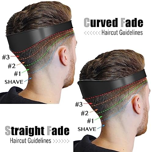 AOMGD Neckline Shaving Template and Adjustable Hair Trimming Guide,Black - Image 2