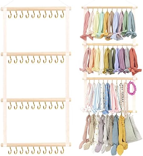 POVETIRE Headband Holder Bow Organizer for Girls, Baby Head Bands Storage by POVETIRE