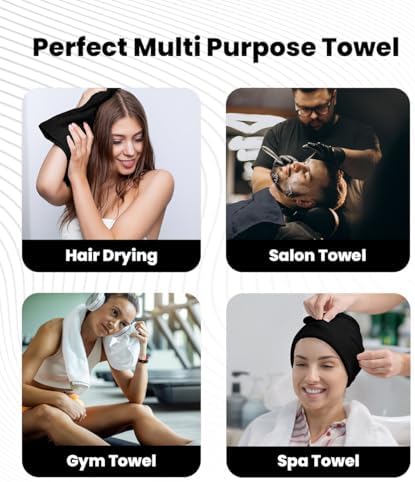 Avalon Towels Salon Towel - Black, Grey and White Hand Towels Bulk Pack of 24 - 100% Cotton Absorbent Spa, Facial & Gym Towel for Working Out - 16x27 Inches (Not Bleach Proof) - Image 6