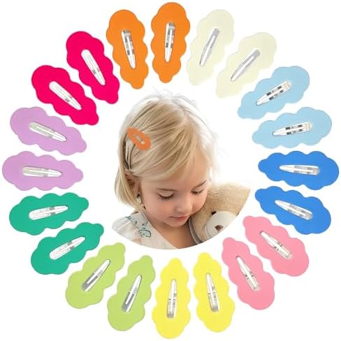 EleMirsa 40pcs Candy Colored Snap Hair Clips for Little Girl Non Slip Barrettes Hair Accessories for Baby Girl Teens Toddler Kids by ELEMIRSA