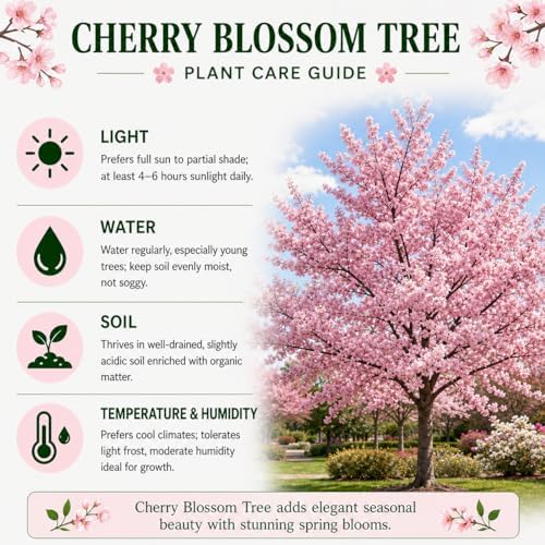 Kwanzan Cherry Tree Live Plant, 6-12 Inch Tall Starter Plant, Japanese Cherry Blossom Tree, Easy Care Flowering Tree for Planting Outdoors - Image 5