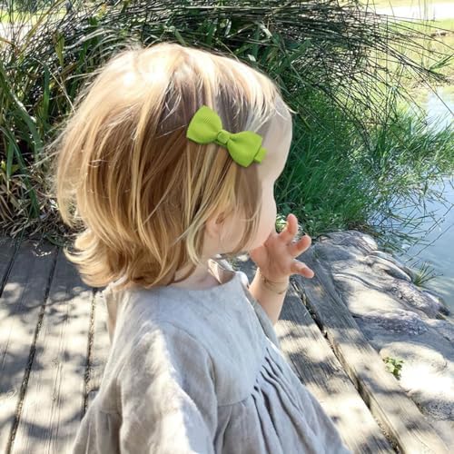 CÉLLOT Baby Girls Hair Clips 25PCS Fully Lined Tiny 2" Hair Bows Alligator Clips for Infants Toddlers - Image 6