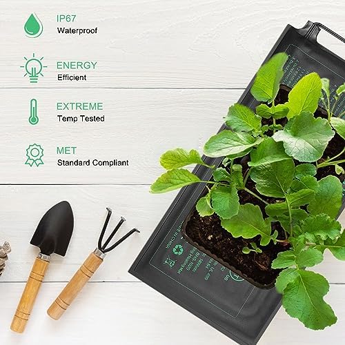 Seedling Heat Mat Hydroponic Plants Heating Pad, Seed Starting Greenhouse and Germination, Waterproof Durable Heating Pad for Indoor Home Gardening Seed Starter(10“x20.75”) - Image 3