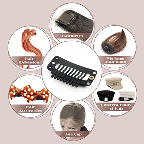 Dreamlover Hair Extension Clips, Wig Clips to Secure Wig, 9 Teeth, 30 Pieces - Image 6