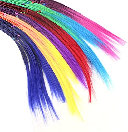 Girl hair accessories, children's colorful braided hair extensions - Image 5