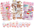 62PCS Hair Accessories Set for Girls: Toddler Barrettes, Flowers, Rainbow Candy, Fruits - Cute Clips and Pins (Style 4) by BIUCHY