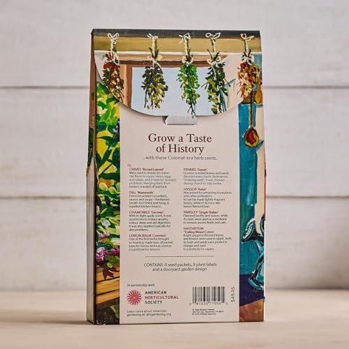Burpee 'A Colonial Dooryard Herb Garden' – Heritage Kitchen Herb Starter Kit with 8 Non-GMO Seeds, Plant Labels & Dooryard Garden Design Card - Image 2