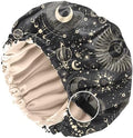 Satin Hair Bonnet Silk Bonnet for Sleeping Double Layer Elastic Adjustable Reusable Cute Aesthetic for Women Girls by BHAHB
