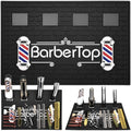 Magnetic Barber Mat for Clippers, 17.7 x 11.8 in, 4 Strong Magnetic Organizer Stations for Heavy Clippers and Trimmers, Professional Anti-Slip Rubber Heat Resistant Barber Table Mat for Hairstylist by WelcometoBarberTop