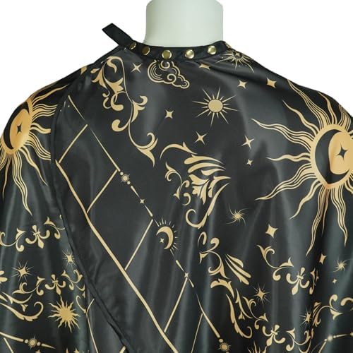 Barber Cape for Men Hairdresser Gown with Copper Snaps, 63"×56" (Sunface) - Image 3