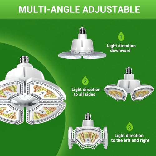 80W LED Grow Light Bulb for Indoor Plants, Full Spectrum - Image 5
