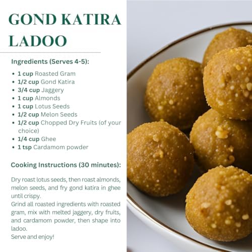 Nutriwish Natural Gond Katira | Edible Tragacanth Gum for Cooling Drinks | 17.6 oz (500 g) - Image 4