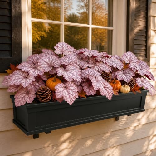 Fall Artificial Foliage Plants Faux Coral Bells Greenery for Outdoor Porch - Image 3