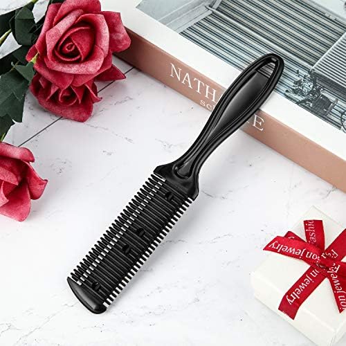 Maitys 3 Pcs Razor Combs for Hair Cutting with 10 Blades, Black - Image 6