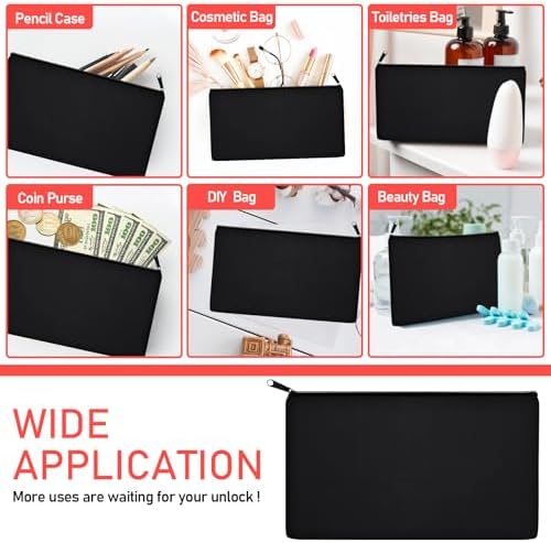 Legigo Blank Canvas Bags Zipper Pouch Makeup Bags Pencil Pouch Bulk - Image 5