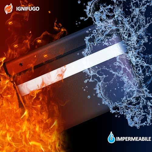 Vailoin 6200°F Fireproof Document Bag, 8 Layers of Heat Insulated Materials - Image 2