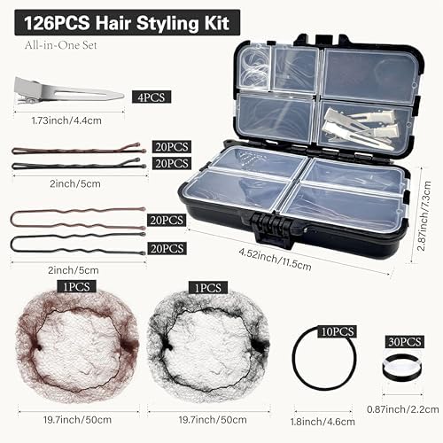 126Pcs Hair Accessories Kit, Bobby Pins Set, Dance Hair Kit - Image 2