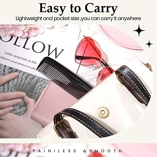150 Pcs Combs Bulk, 5" Black Fine and Wide Tooth Plastic Comb for Women Men (Pack of 2) - Image 4
