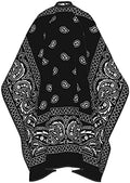 VERTEX&KAIBIN Barber Cape for men Hair Cutting,Black Paisley Cool cape designer,professional barber supply capes by VERTEX%26KAIBIN