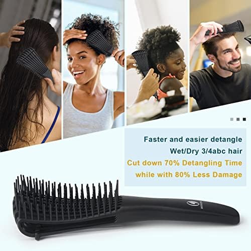 Detangler Hair Brush for Curly Hair, Curly Hair Brush for Natural 3/4abc Hair, Detangling Brush for Women Men Kids Styling Defining - Image 6