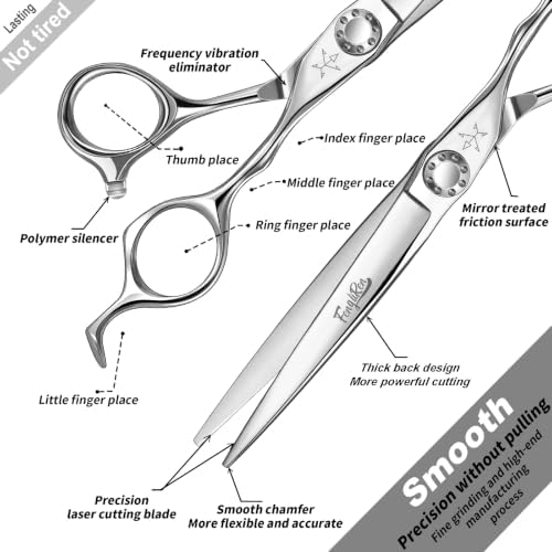 High-end Professional Extremely Very Sharp Barber Hair Cutting Scissors Hairdresser Shears For Hair 6.5 Inch Haircut Scissor Made Of Stainless Steel Alloy For Hairdressing Salon and Home Use - Image 3