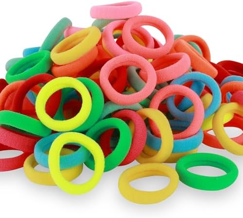 Baby Hair Ties, Elastic Hair Bands for Girls Kids, Toddler Ponytail Holders by QRTVI