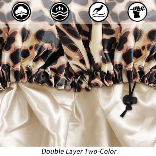 Edoneery Satin Bonnet for Sleeping Women, Double Layer Adjustable Sleep Cap - Image 2