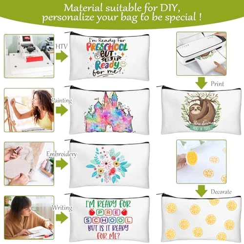 Legigo Blank Canvas Bags Zipper Pouch Makeup Bags Pencil Pouch Bulk - Image 6