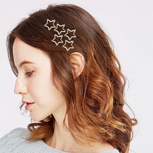 SAOROPEB Star Hair Clips 2000s Y2K Hair Accessories-50 PCS 1.18"-Silver - Image 7