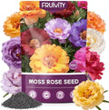 Moss Rose Seeds for Planting, 24,000+ Annual Flower for Ground Cover Flower Seeds, Perennial Variety, Easy to Grow, Portulaca Seeds to Plant Outdoors Garden Containers by Fruivity