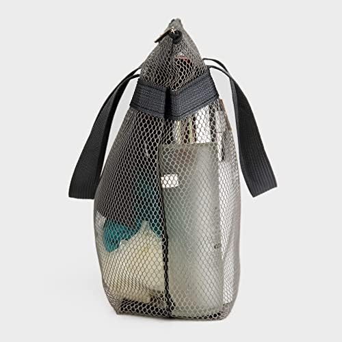 TOPASION Mesh Shower Caddy Bag Portable Hanging Toiletry and Bath Organizer with Zipper for Travel, Gym, Camping, College Dorms, Beach - Image 5