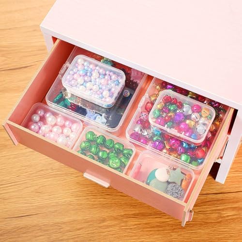 Jetec 18 Pieces Small Clear Plastic Storage Box, 2.5 x 2.5 x 1.6 Inch - Image 7