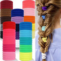 CÉLLOT 100PCS Elastic Hair Ties, 4cm Diameter Seamless Nylon Bands, Normal Ponytail Holders for Women & Children by C%C3%89LLOT