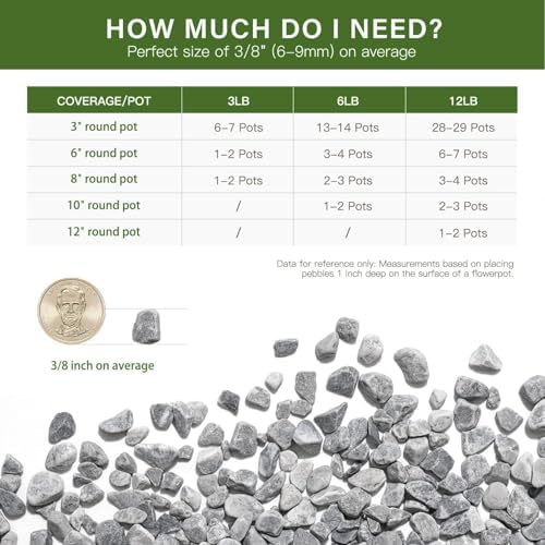 NUPICK 6 lbs Pebbles for Indoor Plants, 3/8 Inch Pea Gravel for Fish Tank - Image 6